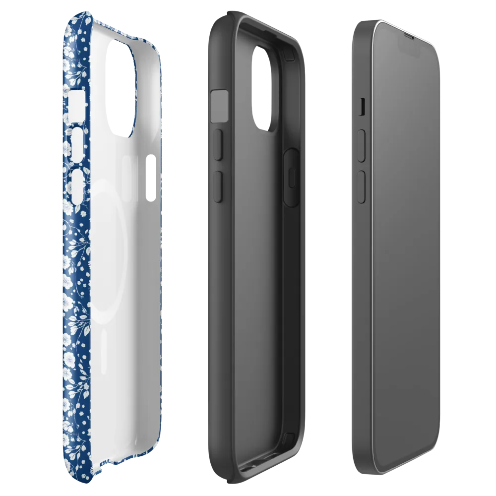 Cobalt Bloom on MagSafe Tough Case for iPhone® — Front