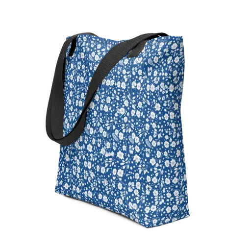 Cobalt Bloom on a Tote Bag