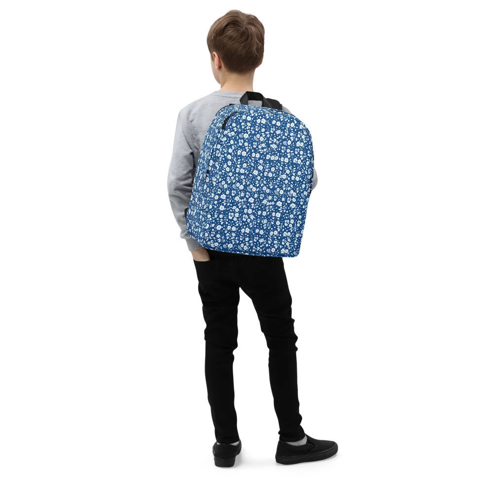 Cobalt Bloom on Minimalist Backpack — Right Front
