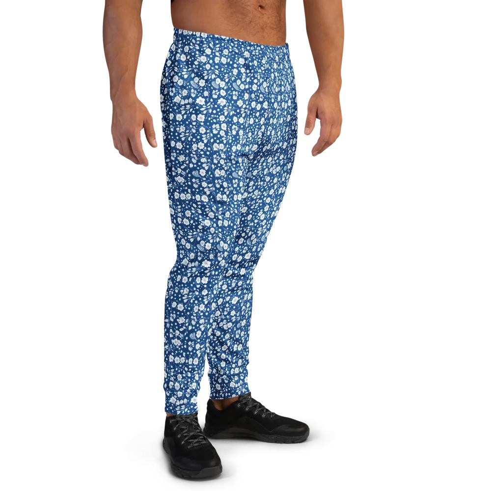 Cobalt Bloom on Men's Joggers — Right