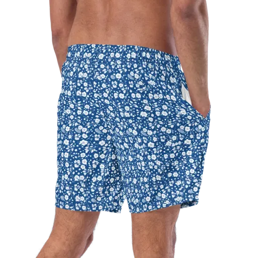 Cobalt Bloom on a Swim Trunks