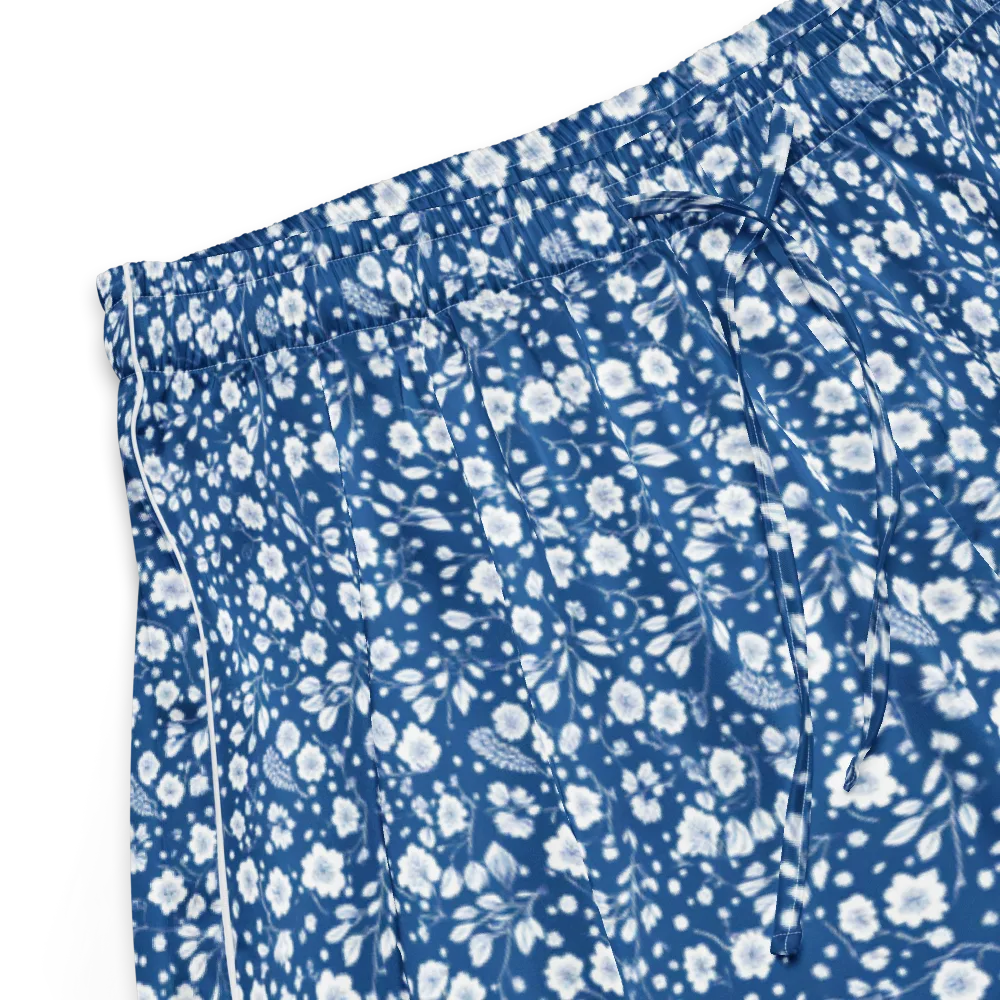 Cobalt Bloom on Women's Pajama Shorts — Product details