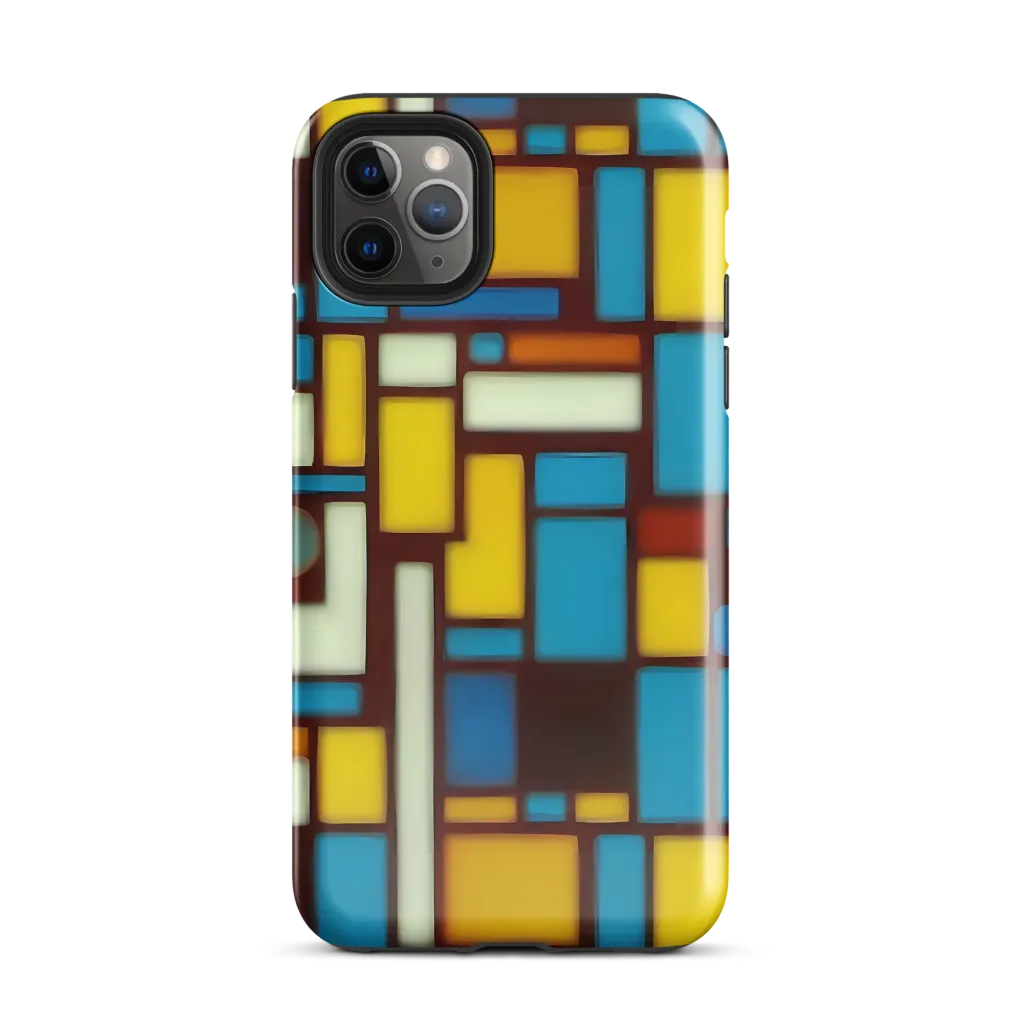 Burgundy Blocks on Tough Case for iPhone® — Front