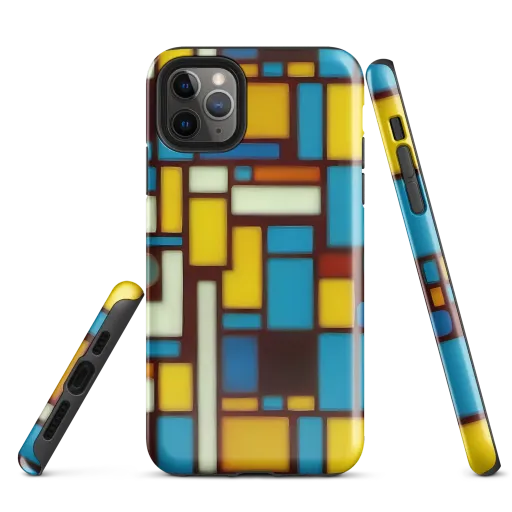 Burgundy Blocks on a Tough Case for iPhone®