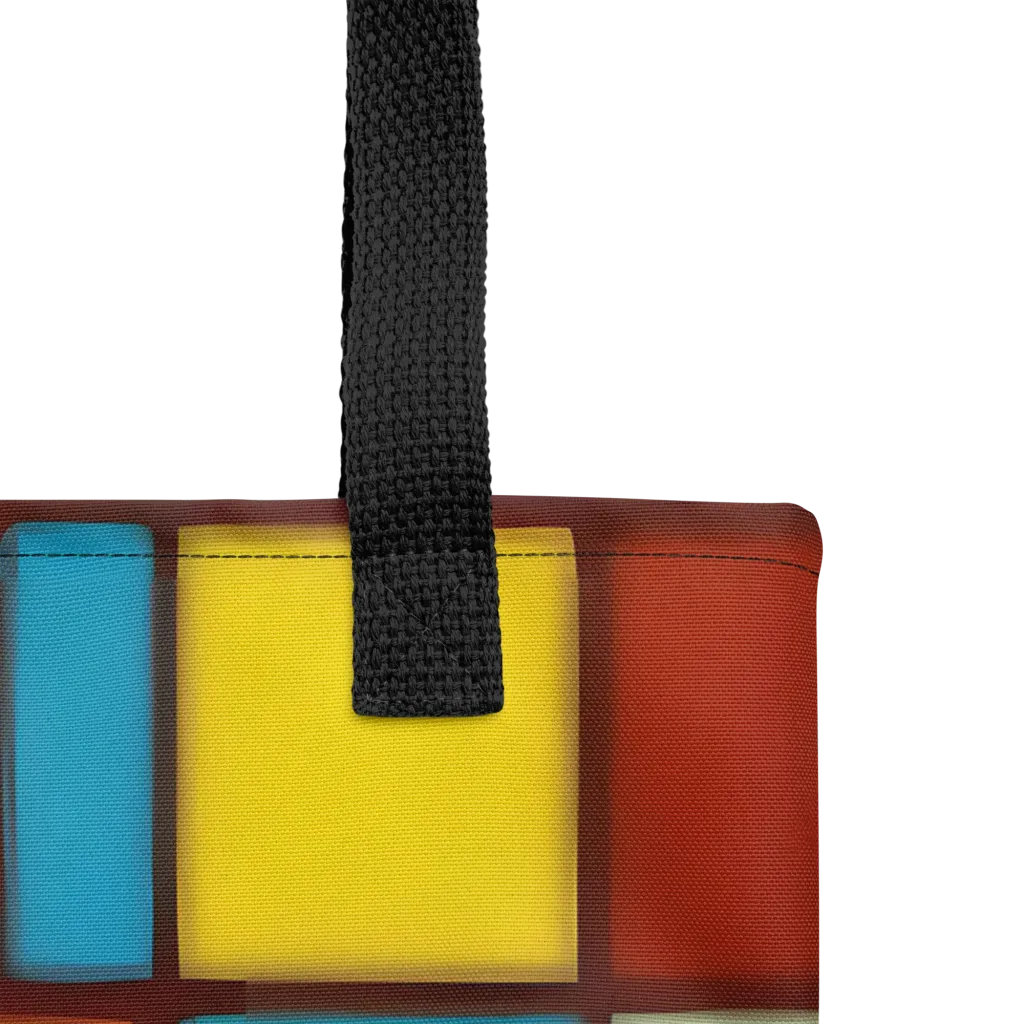 Burgundy Blocks on Tote Bag — Product details