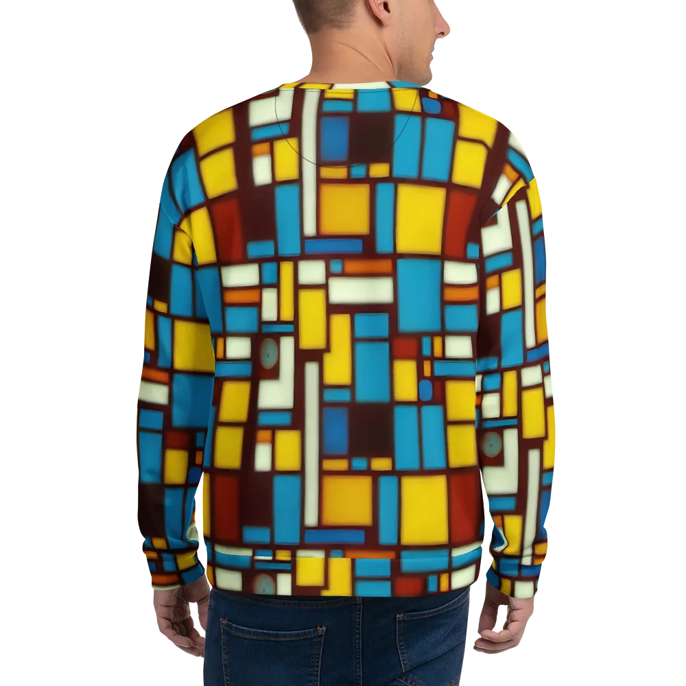 Burgundy Blocks on Sweatshirt — Back