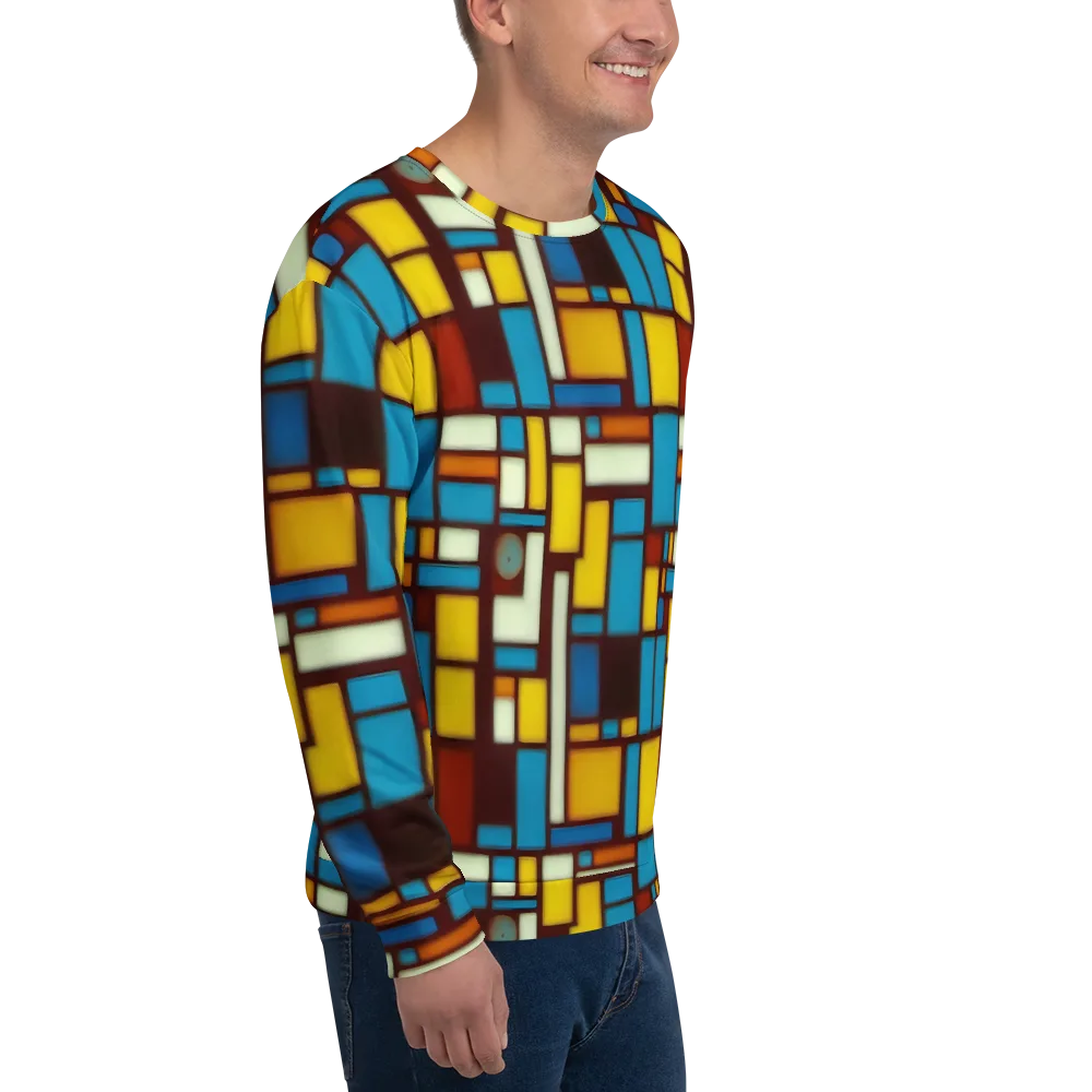 Burgundy Blocks on Sweatshirt — Right Front