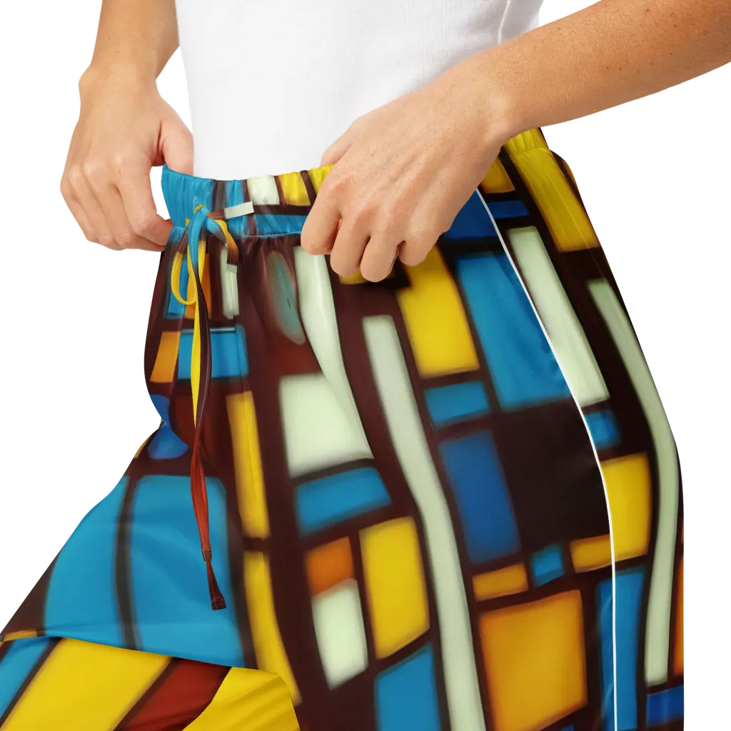 Burgundy Blocks on Women's Pajama Pants — Product details