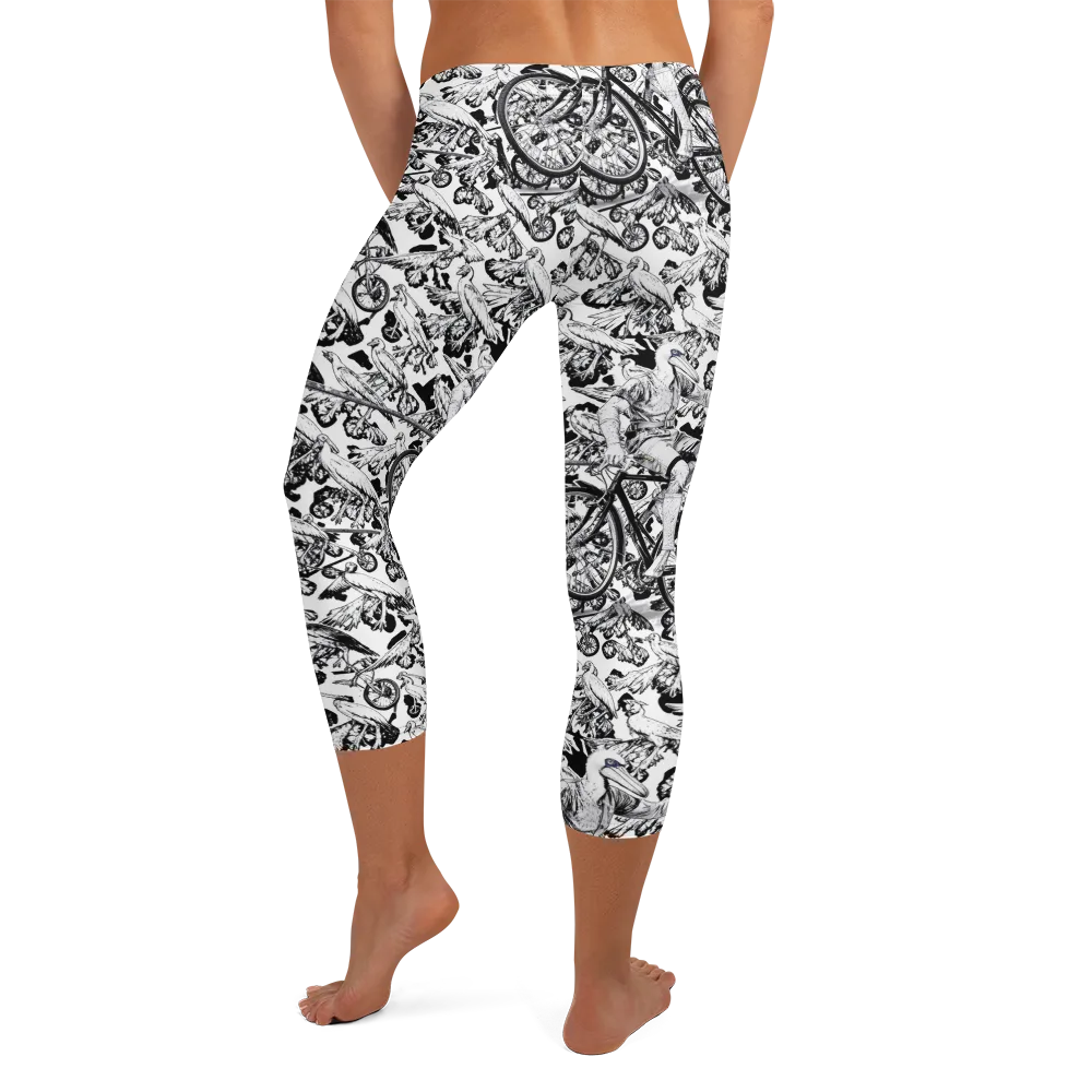 Pelican Velocity on Capri Leggings — Back