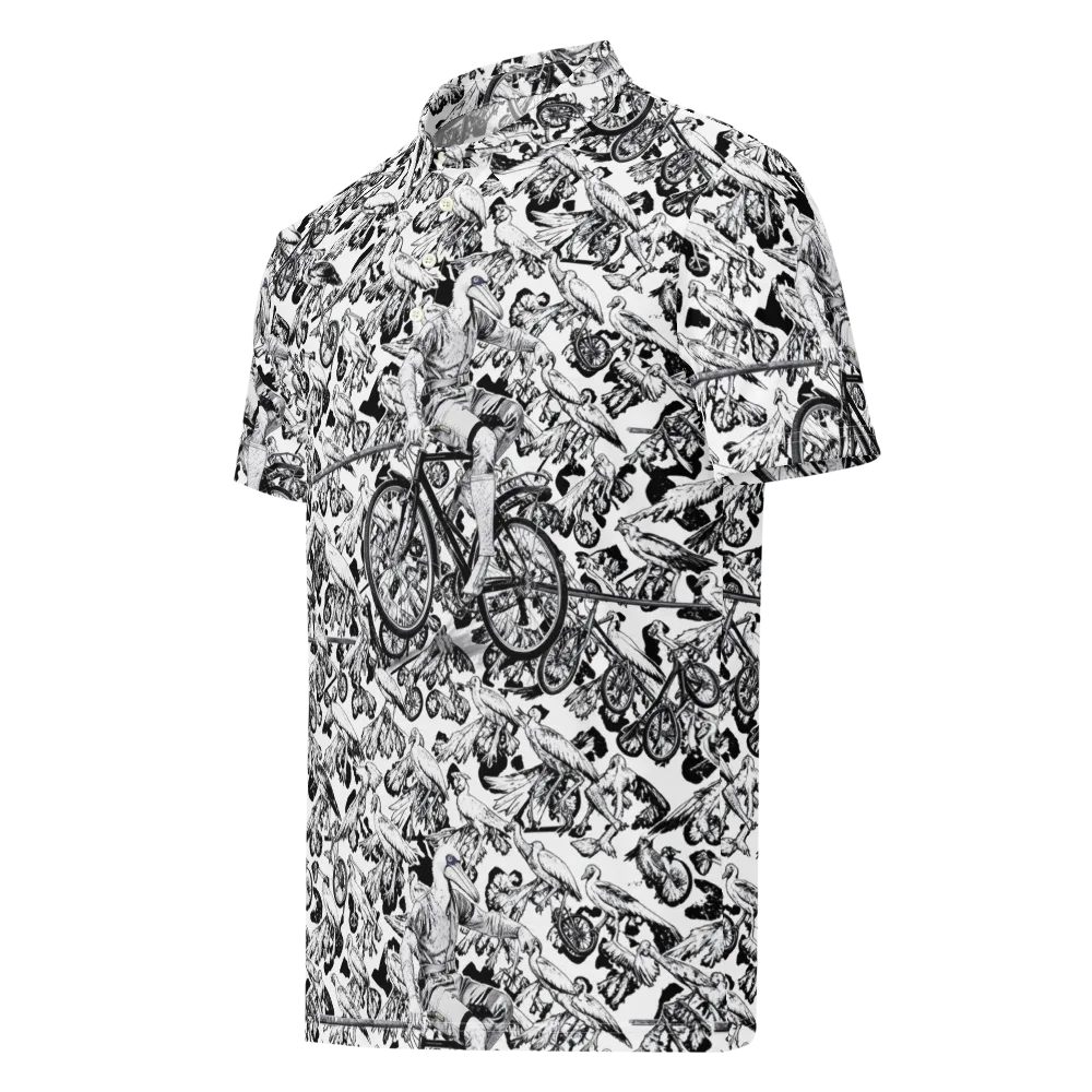 Pelican Velocity on Men's Slim Fit Polo Shirt — Left Front