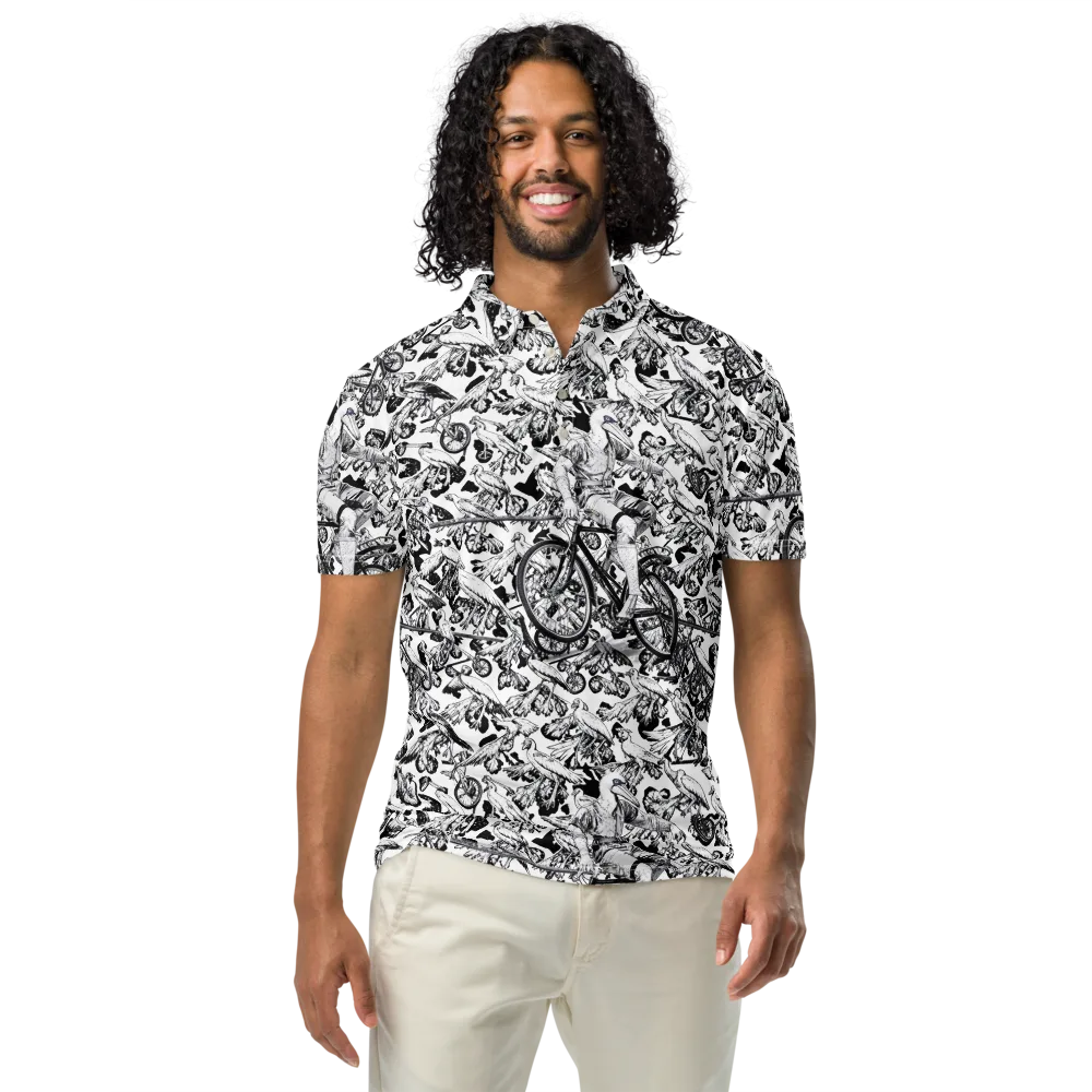 Pelican Velocity on Men's Slim Fit Polo Shirt — Front