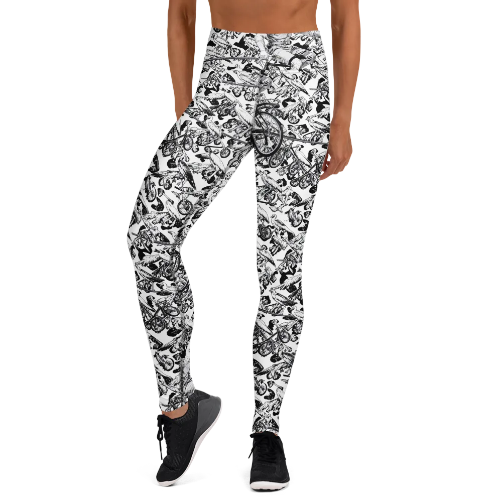 Pelican Velocity on Yoga Leggings — Front