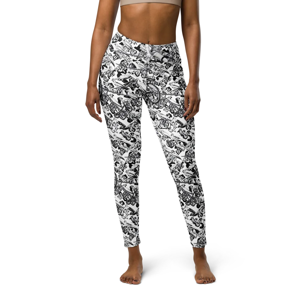 Pelican Velocity on Yoga Leggings — Front