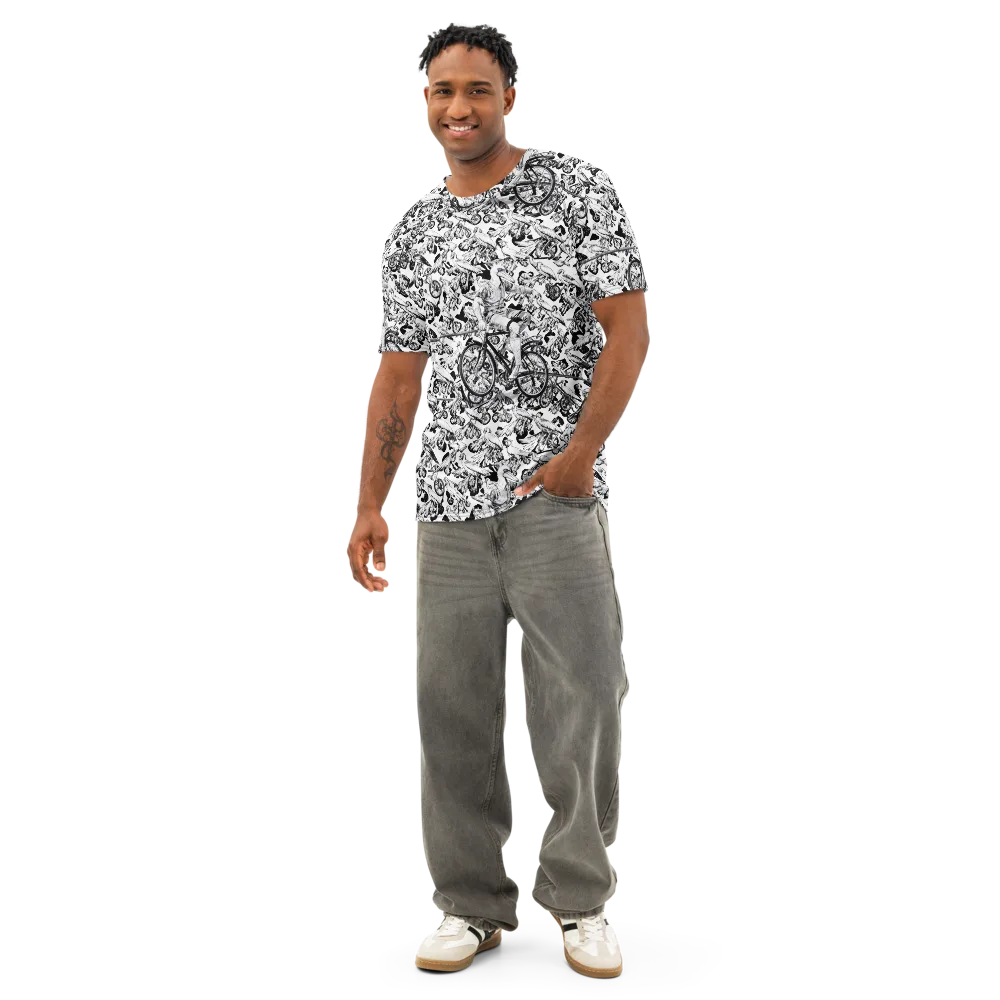 Pelican Velocity on Men's Cotton Crew Neck T-Shirt — Front