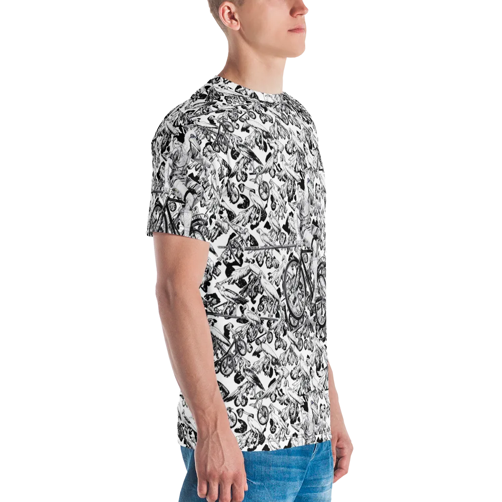 Pelican Velocity on Men's Crew Neck T-Shirt — Right