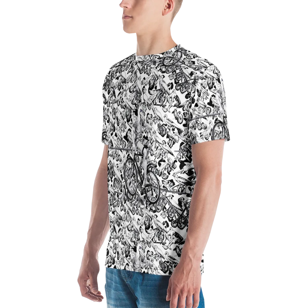 Pelican Velocity on Men's Crew Neck T-Shirt — Left