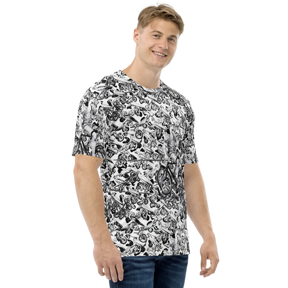 Pelican Velocity on Men's Crew Neck T-Shirt — Right