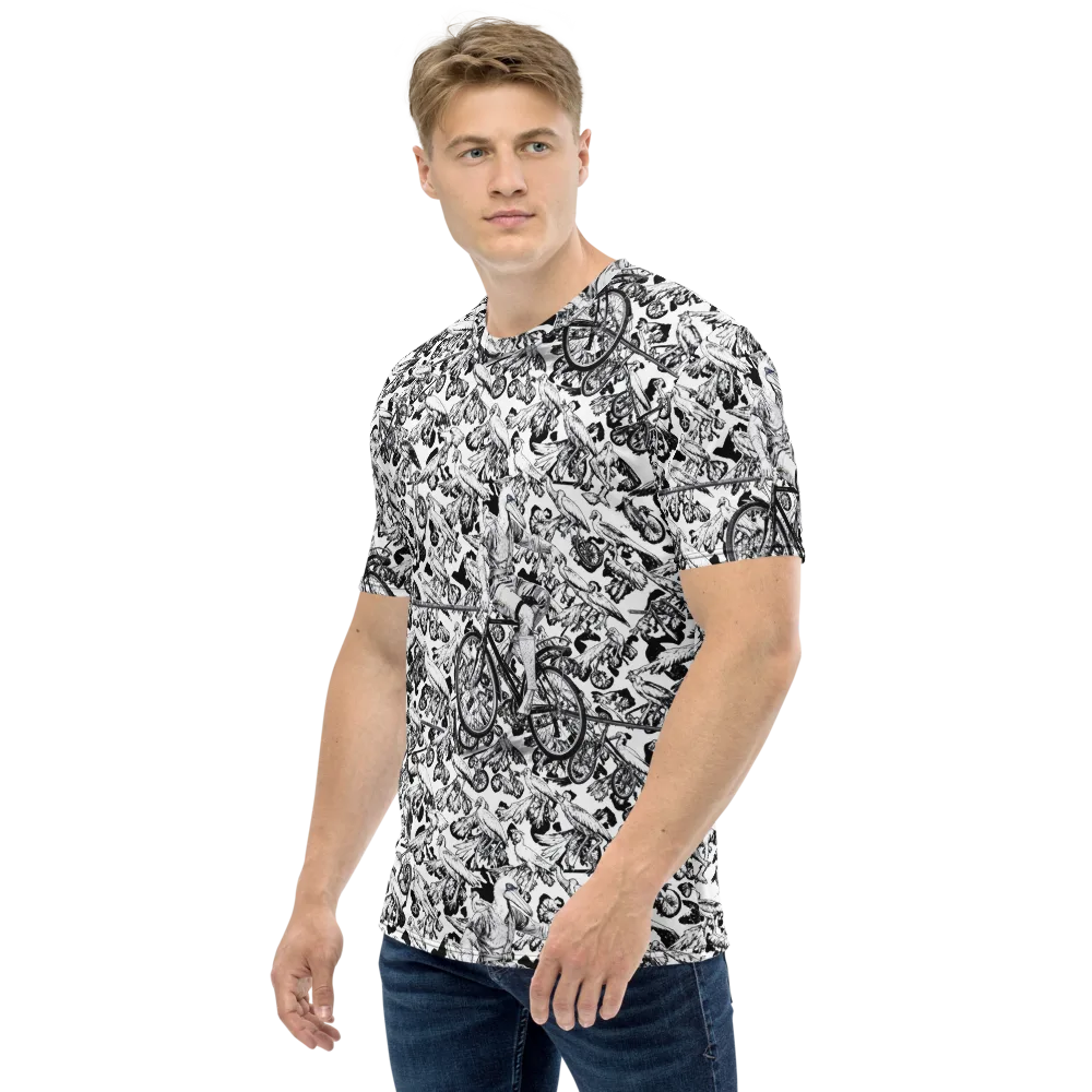 Pelican Velocity on Men's Crew Neck T-Shirt — Left