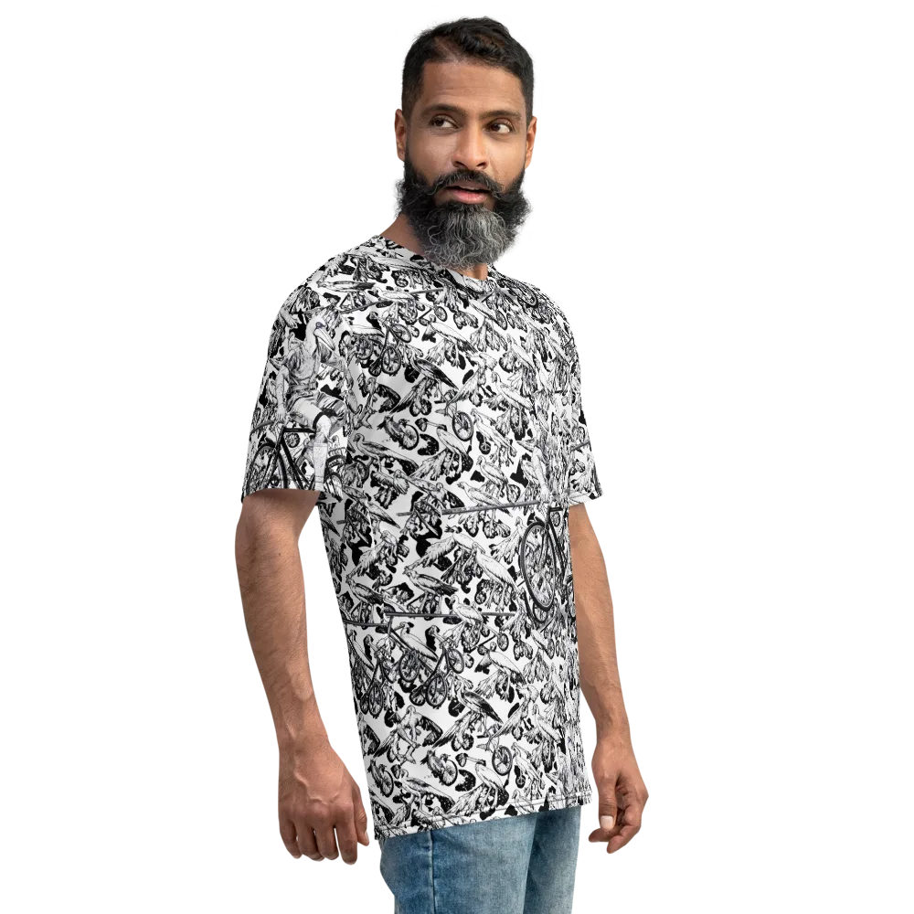 Pelican Velocity on Men's Crew Neck T-Shirt — Right