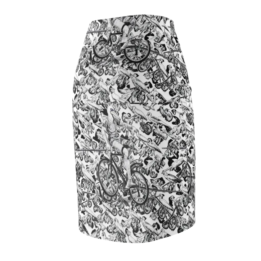 Pelican Velocity on Pencil Skirt — Back Side