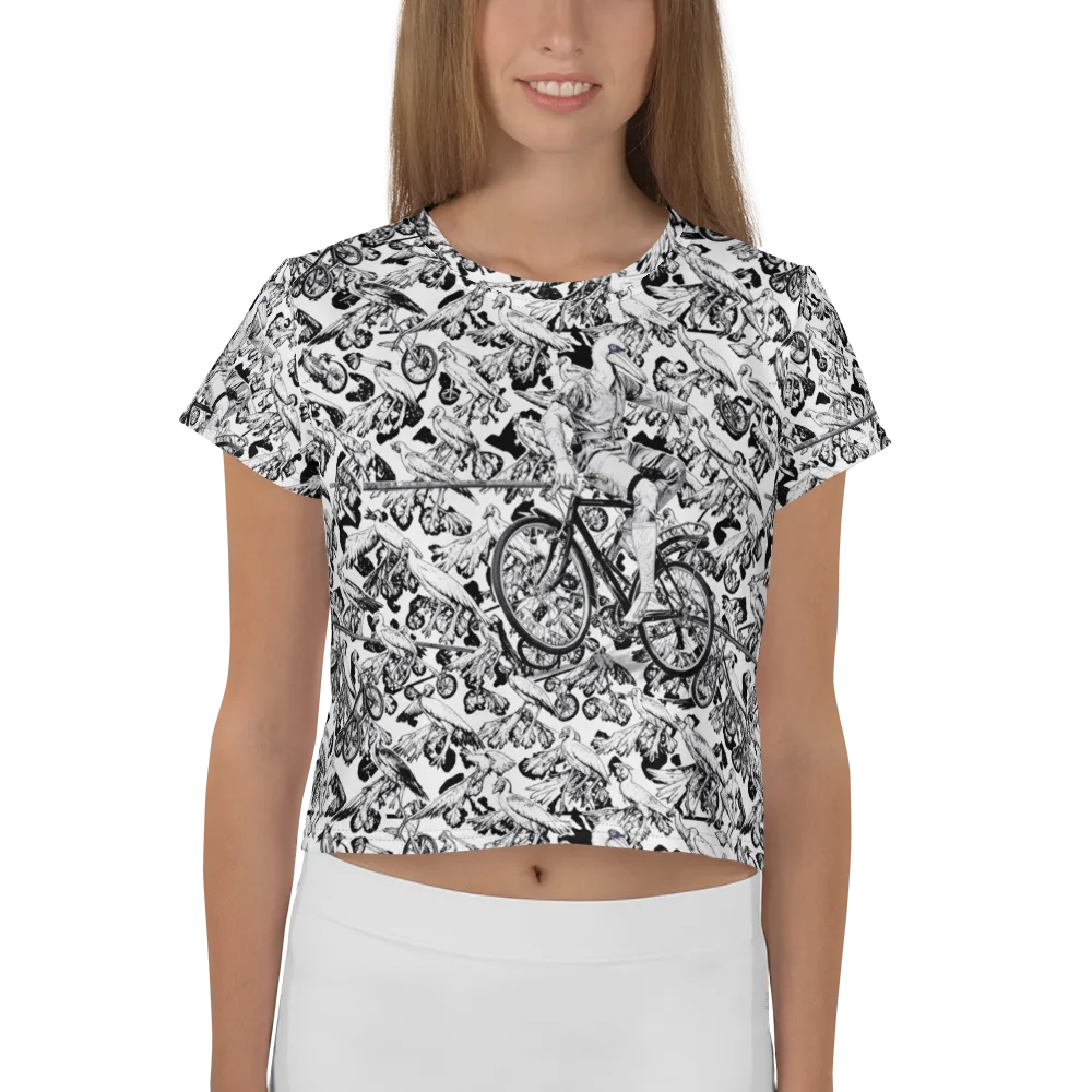 Pelican Velocity on Crop Tee — Front