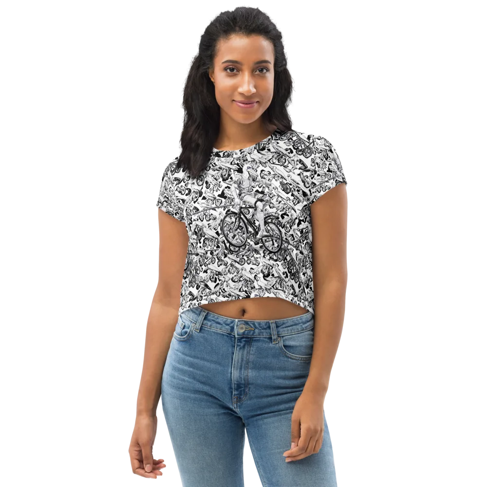 Pelican Velocity on Crop Tee — Front