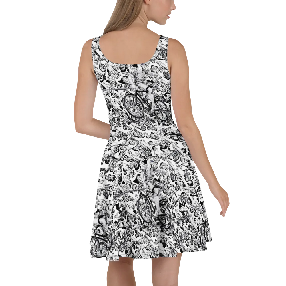 Pelican Velocity on Skater Dress — Back