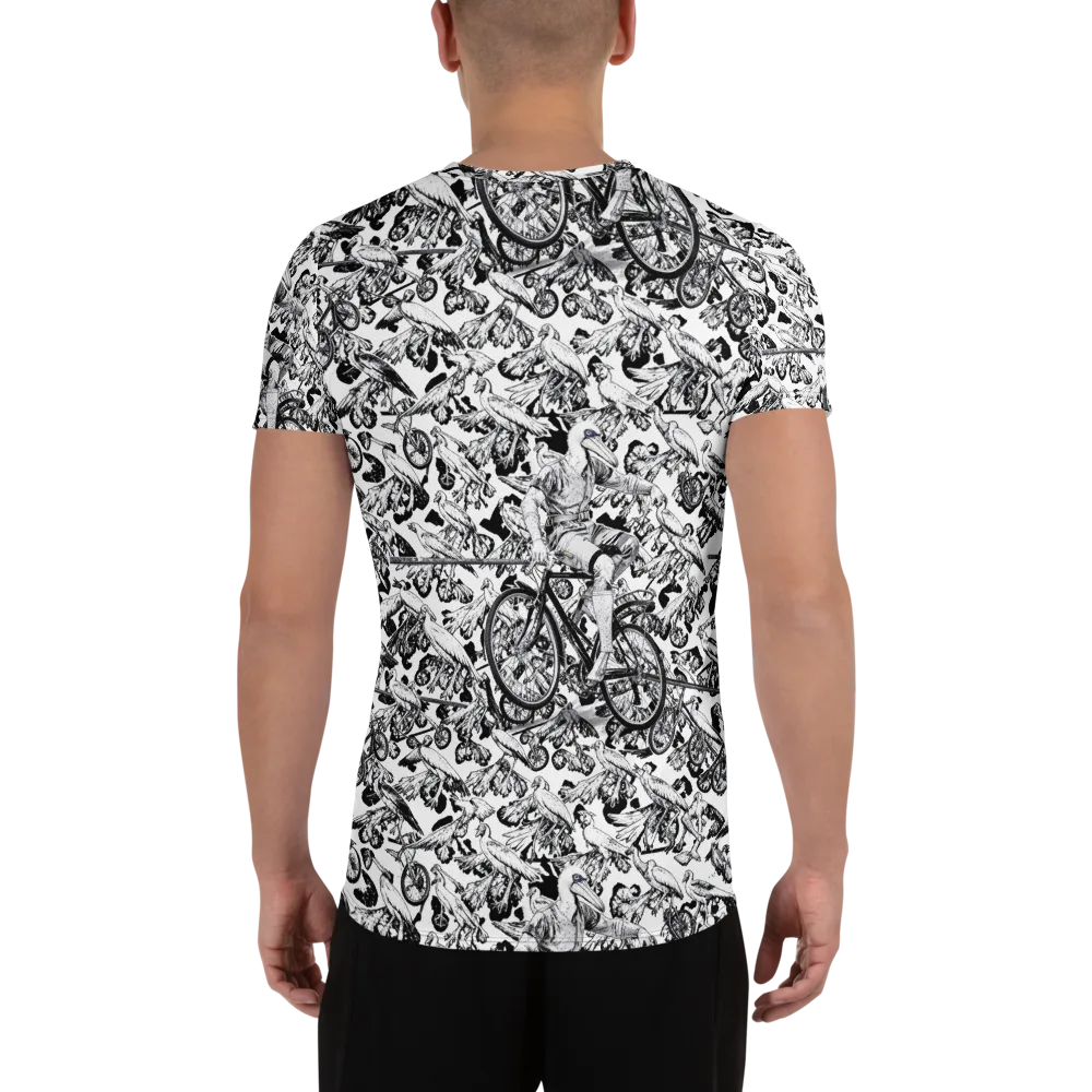 Pelican Velocity on Men's Athletic T-Shirt — Back