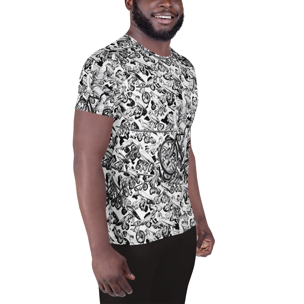 Pelican Velocity on Men's Athletic T-Shirt — Right