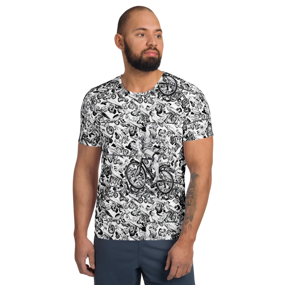 Pelican Velocity on Men's Athletic T-Shirt — Front