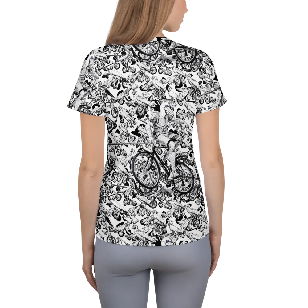 Pelican Velocity on Women's Athletic T-Shirt — Back