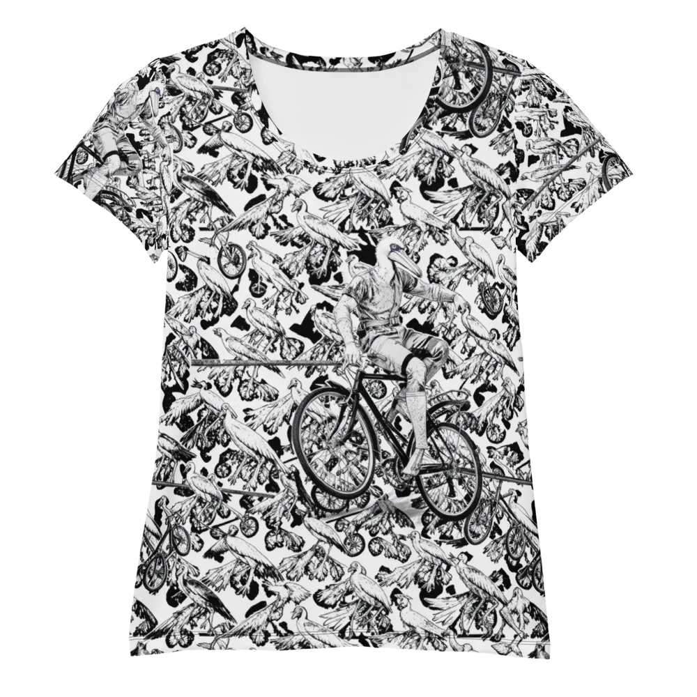 Pelican Velocity on Women's Athletic T-Shirt — Front
