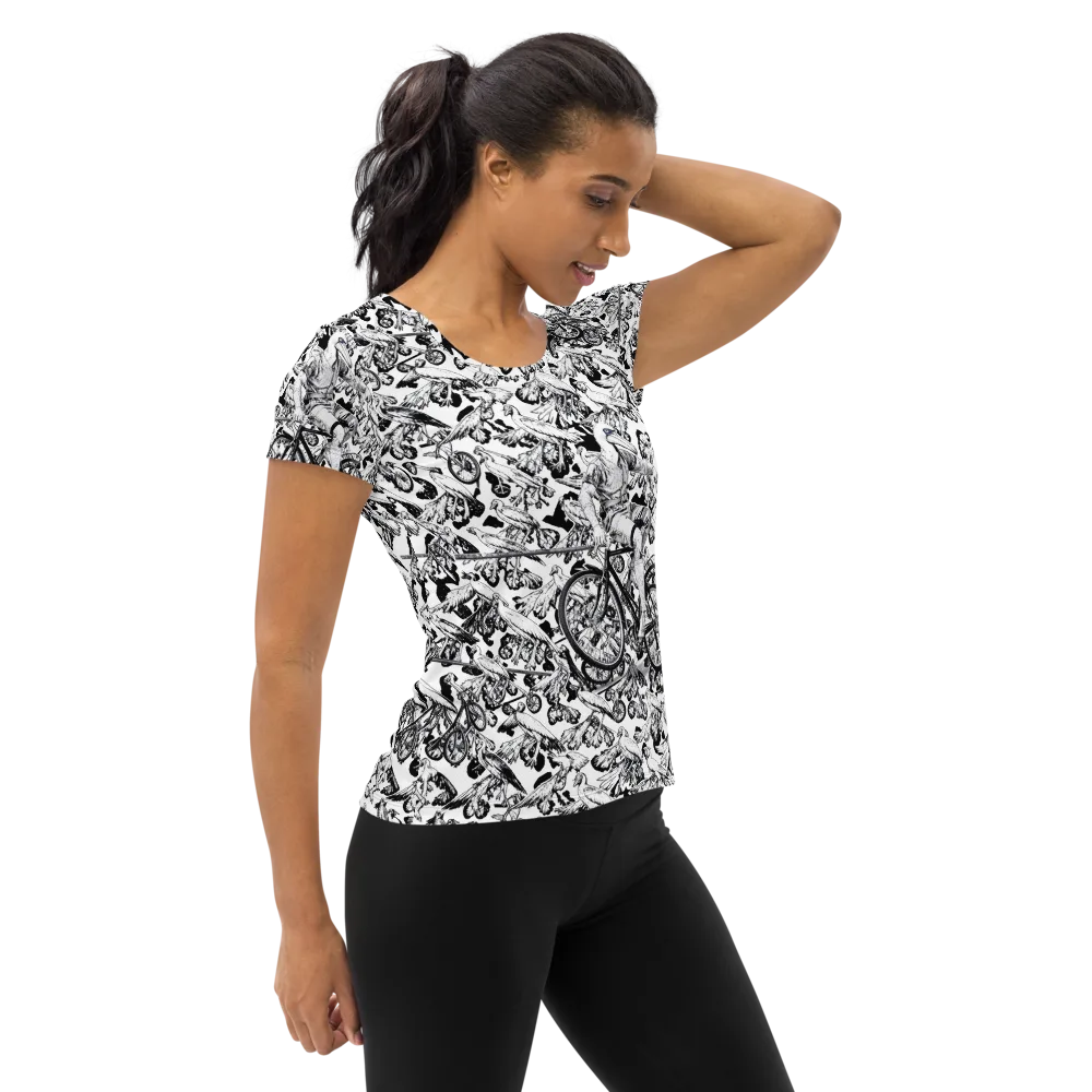 Pelican Velocity on Women's Athletic T-Shirt — Right