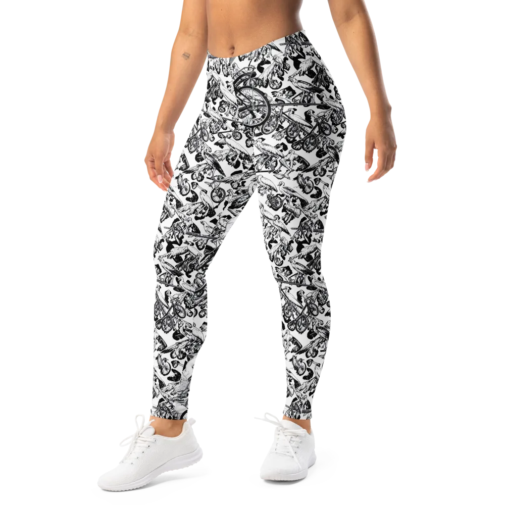 Pelican Velocity on Leggings — Left Front
