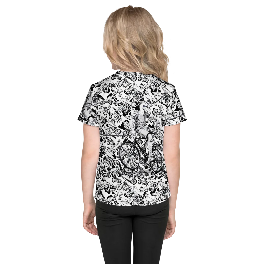 Pelican Velocity on Kids Crew Neck T-Shirt — Back