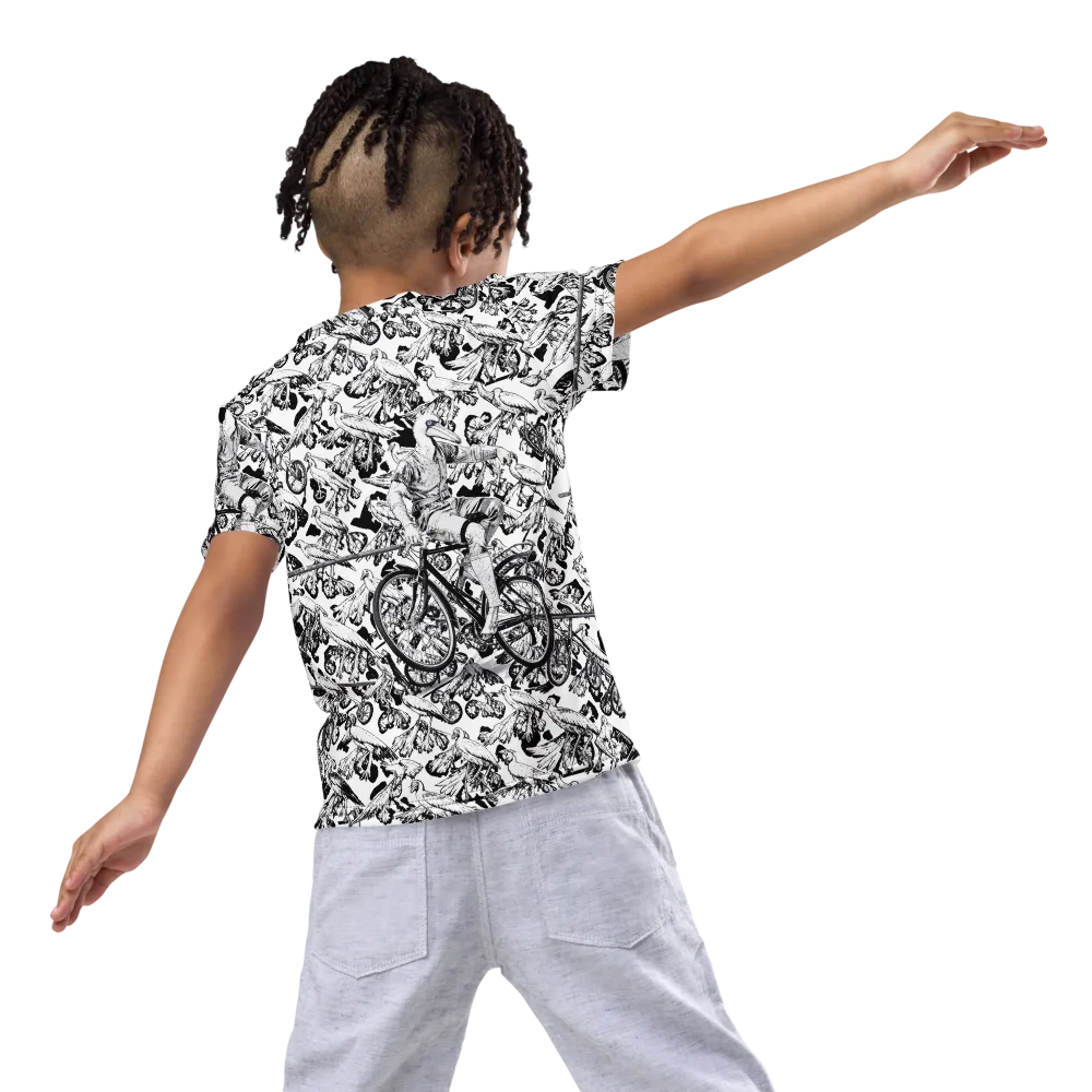 Pelican Velocity on Kids Crew Neck T-Shirt — Back