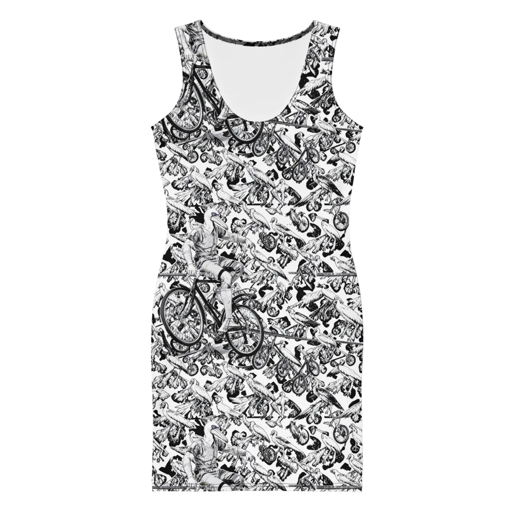 Pelican Velocity on Bodycon Dress — Front