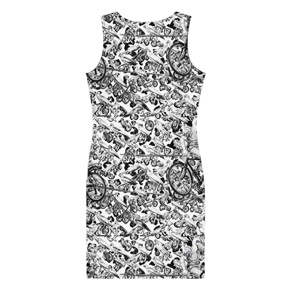 Pelican Velocity on Bodycon Dress — Back
