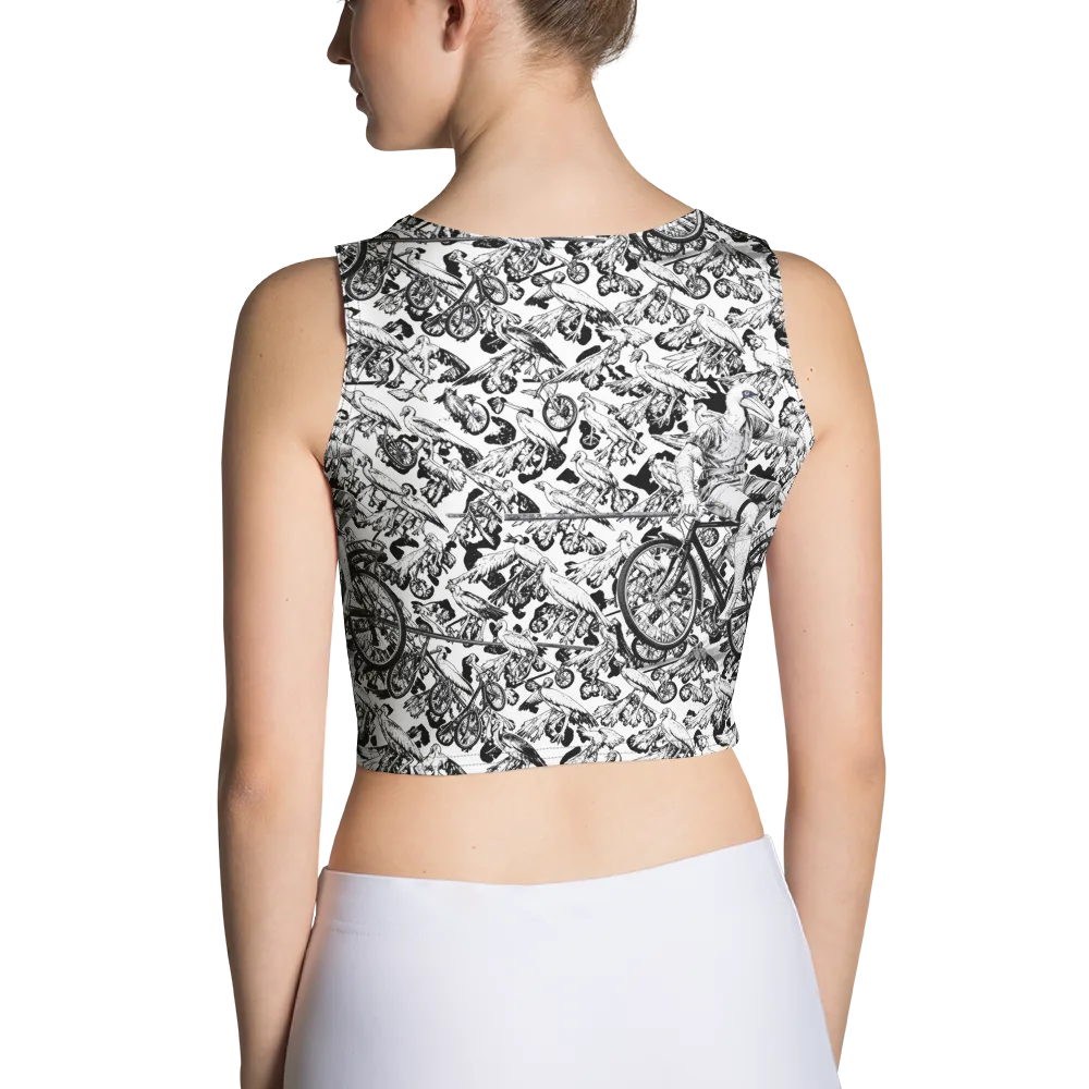 Pelican Velocity on Crop Top — Back