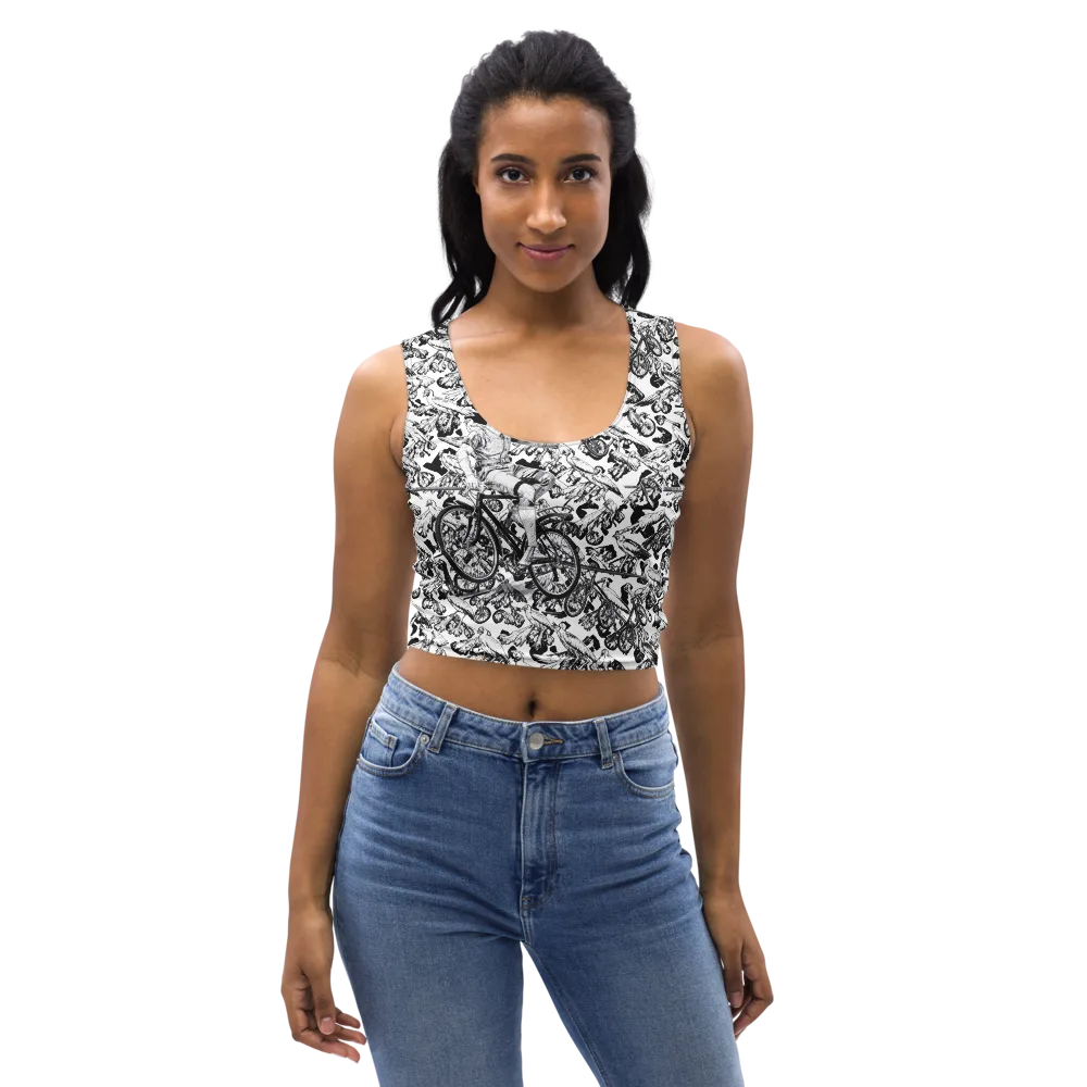 Pelican Velocity on Crop Top — Front