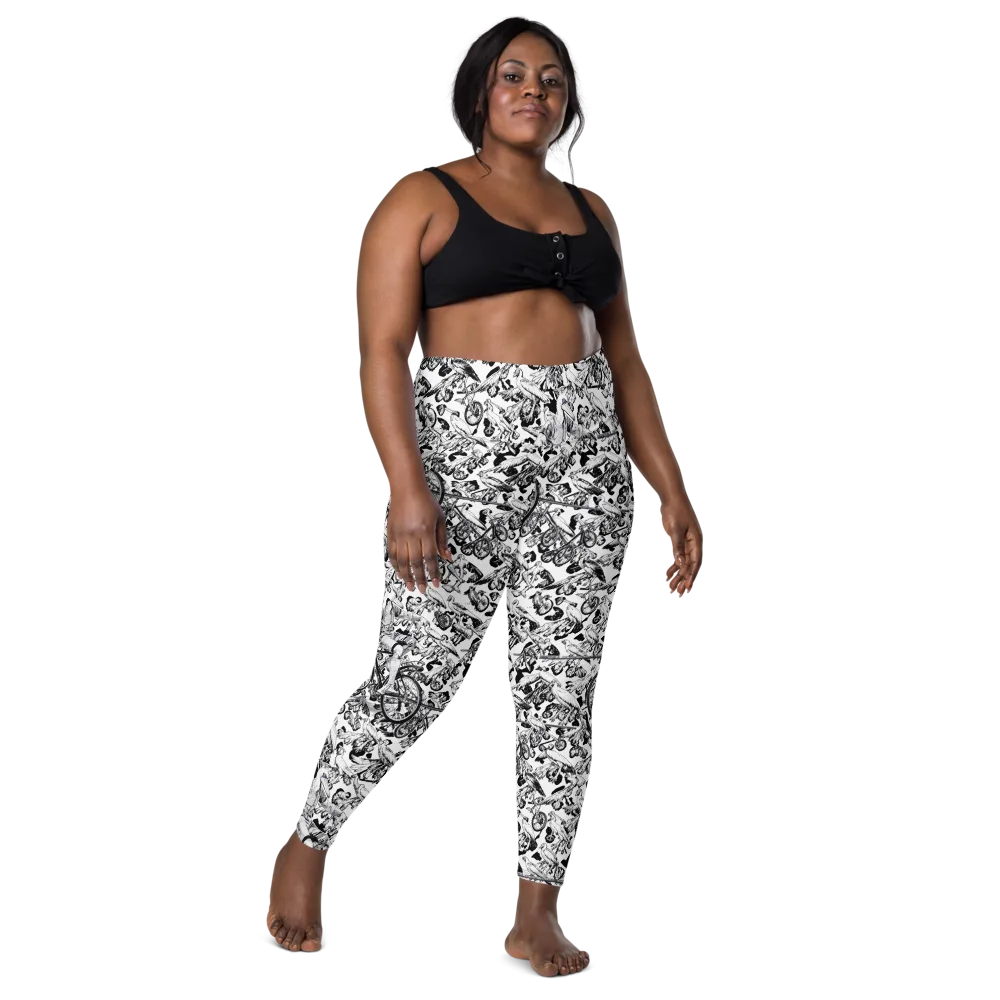 Pelican Velocity on Leggings with Pockets — Front