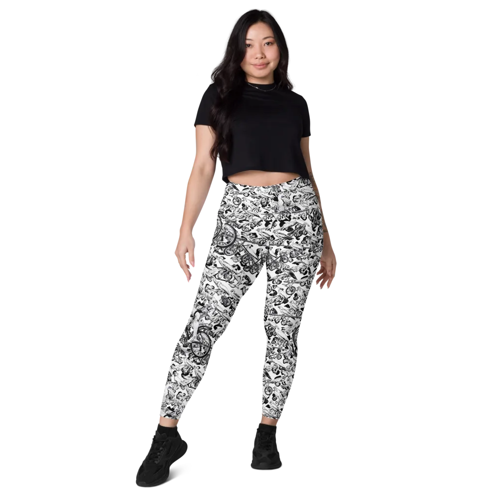 Pelican Velocity on Leggings with Pockets — Front