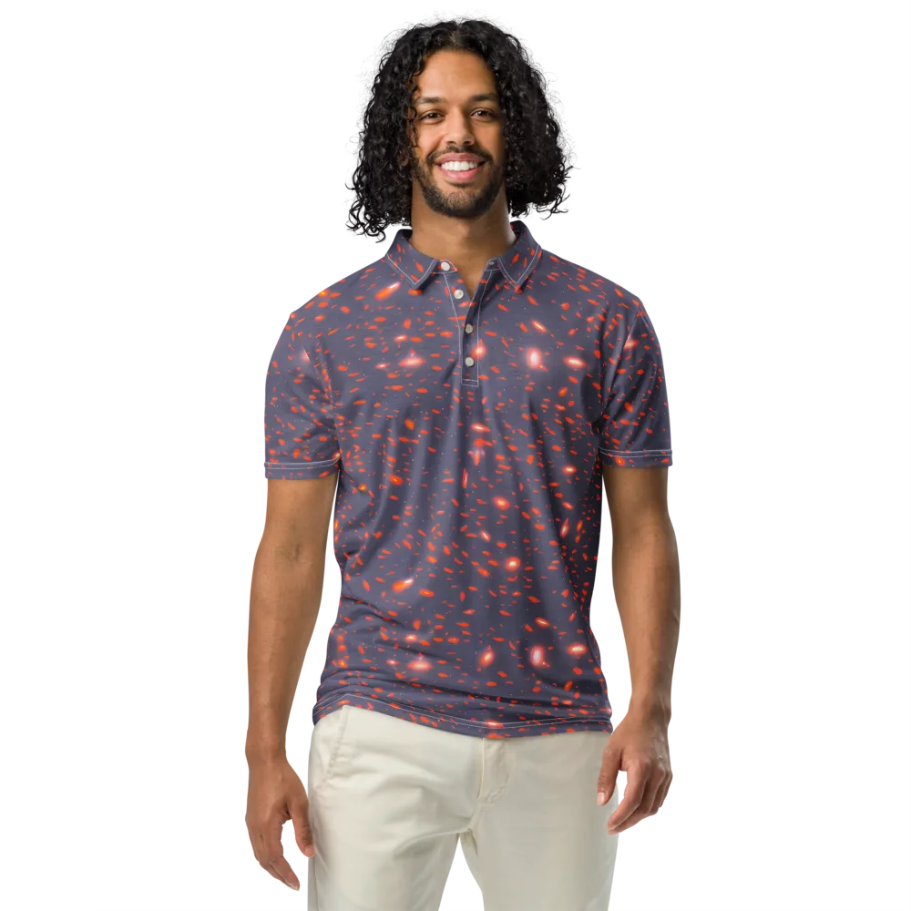 Ember Drift on Men's Slim Fit Polo Shirt — Front