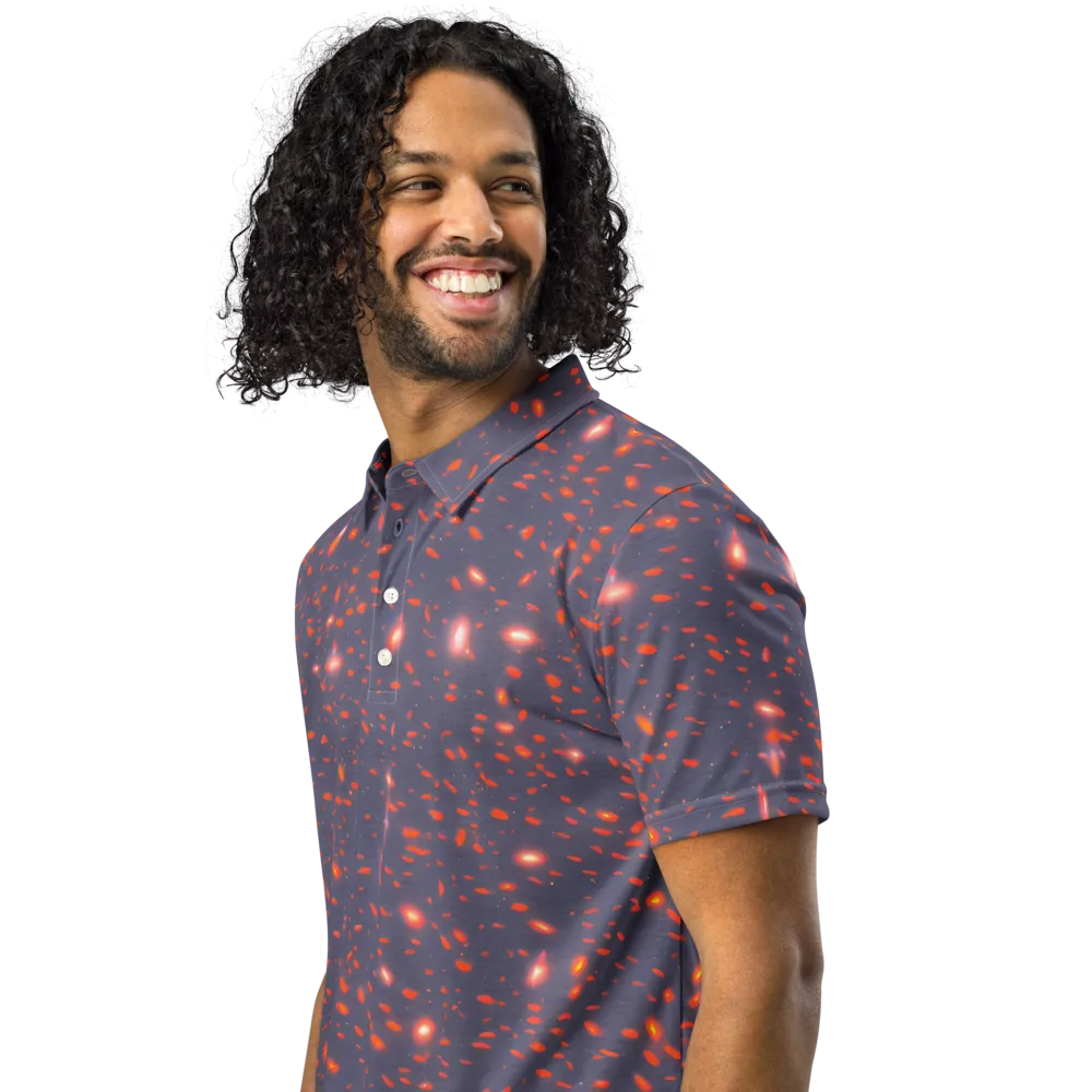 Ember Drift on Men's Slim Fit Polo Shirt — Left Front