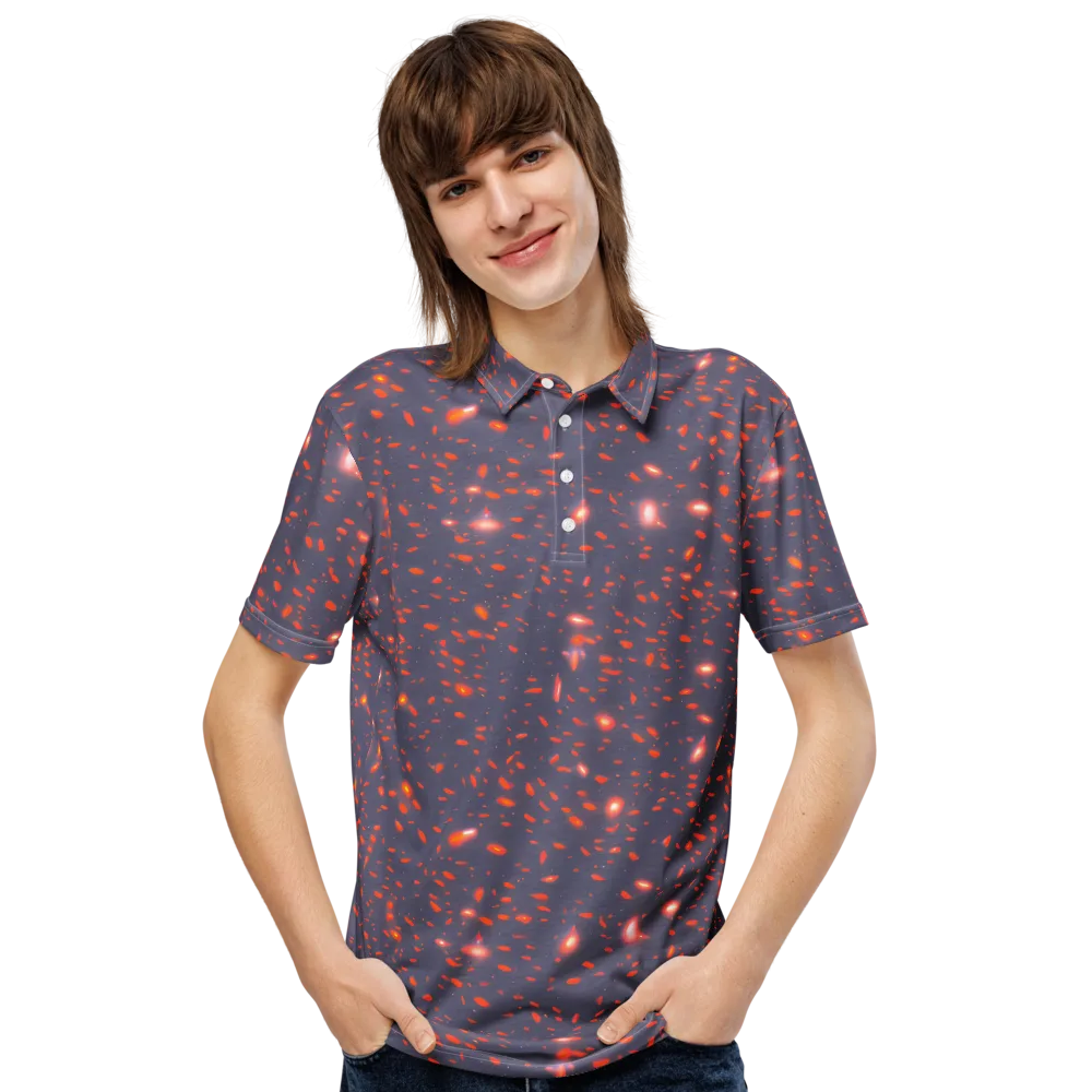 Ember Drift on Men's Slim Fit Polo Shirt — Front