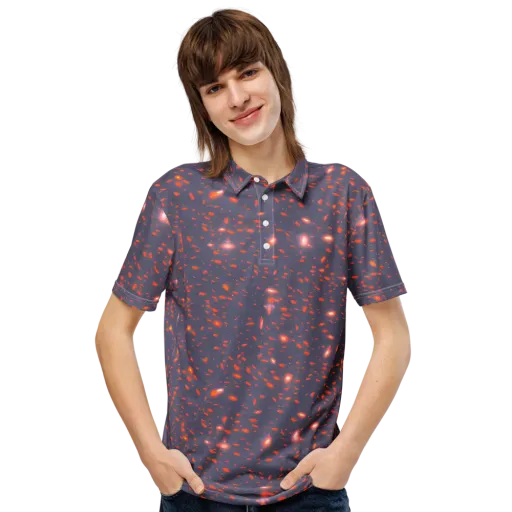 Ember Drift on a Men's Slim Fit Polo Shirt