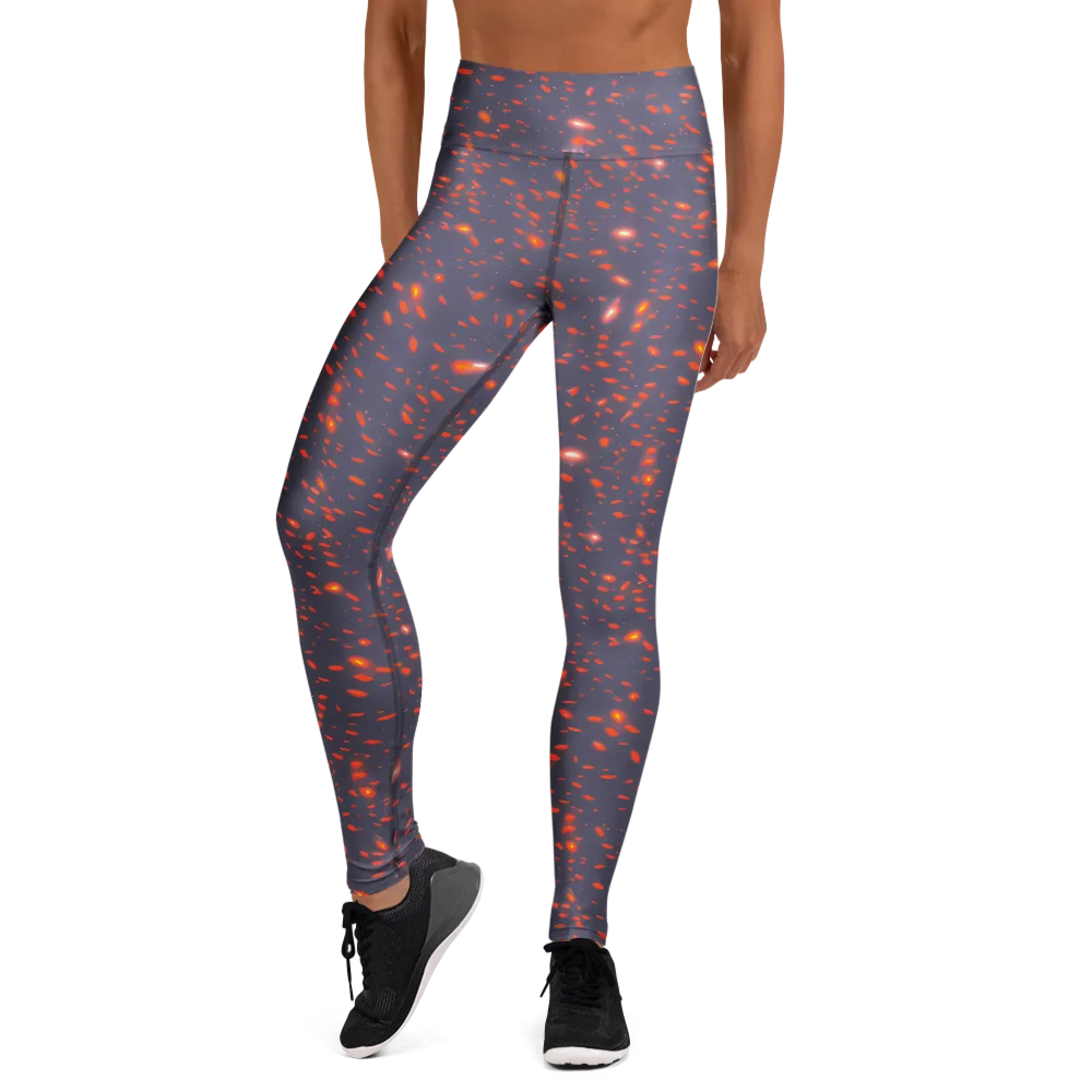 Ember Drift on Yoga Leggings — Front