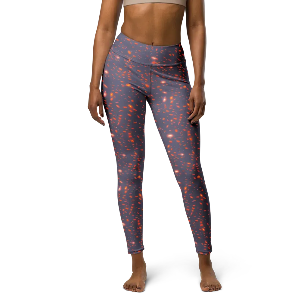 Ember Drift on Yoga Leggings — Front