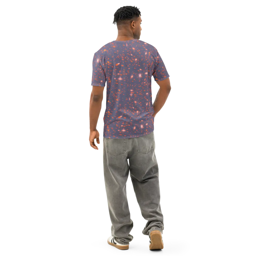 Ember Drift on Men's Cotton Crew Neck T-Shirt — Back
