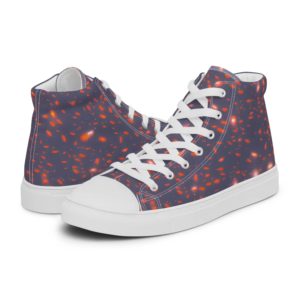 Ember Drift on Men's High Top Canvas Shoes — Left